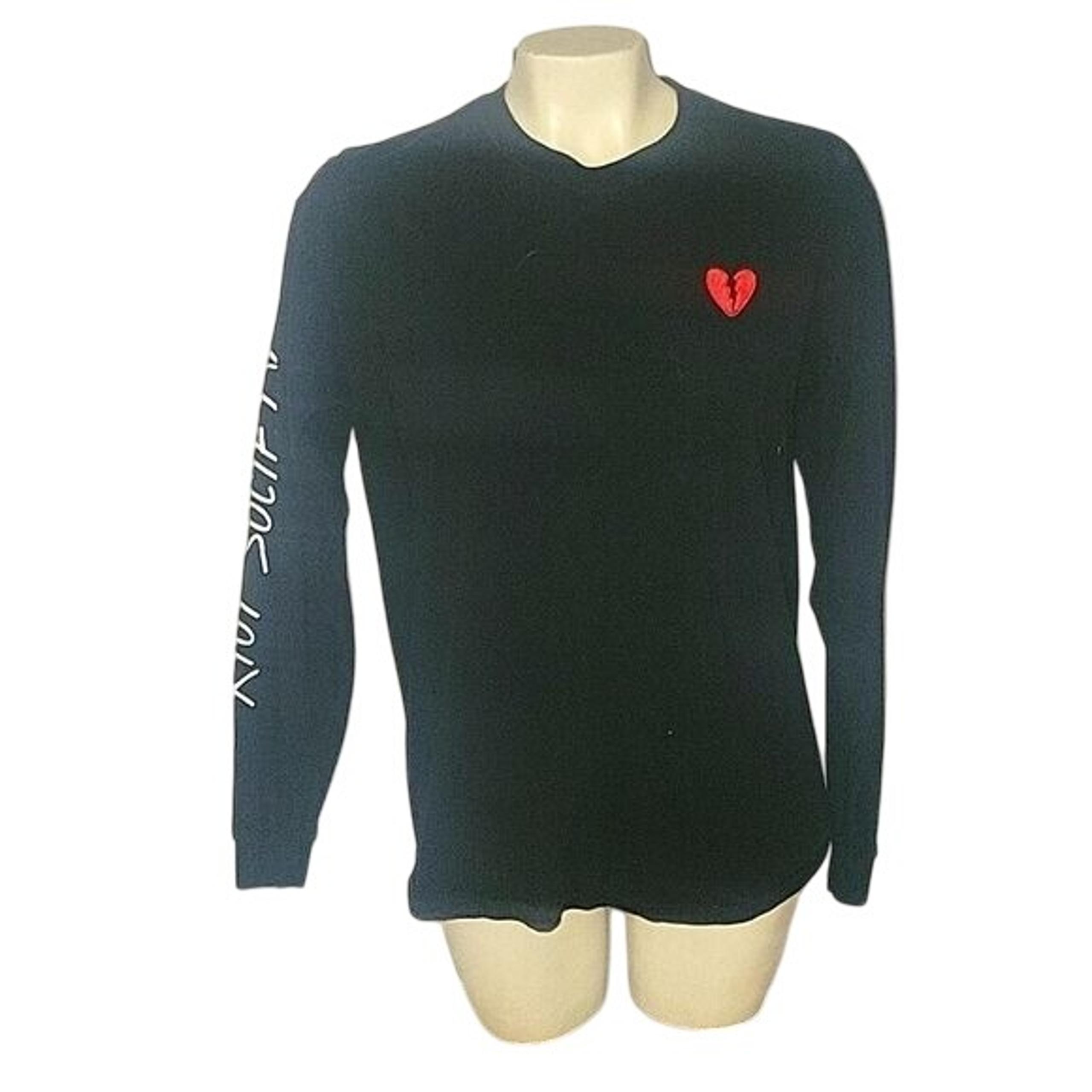 RIOT SOCIETY long sleeved T-shirt Cotton M Black Logo Y2K 90's Retro Music Warm