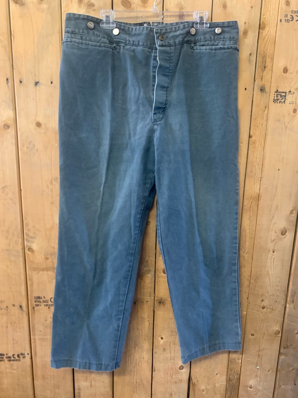 Mens Size 40 Vintage Wah Maker Jeans Frontier Western Buckle Back Button Front