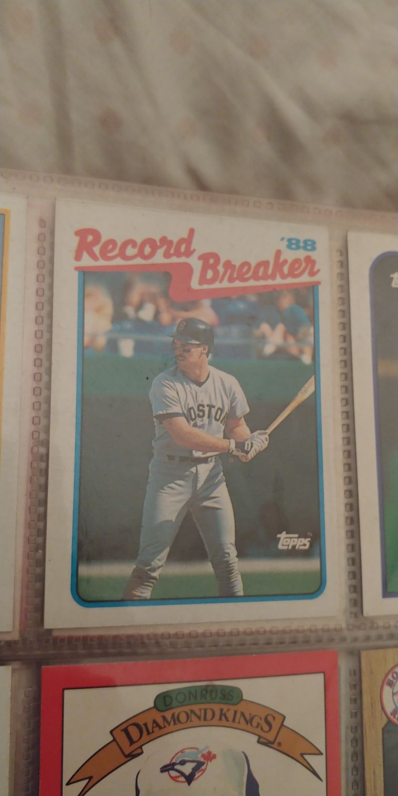 Wade Boggs record breaker card # 2