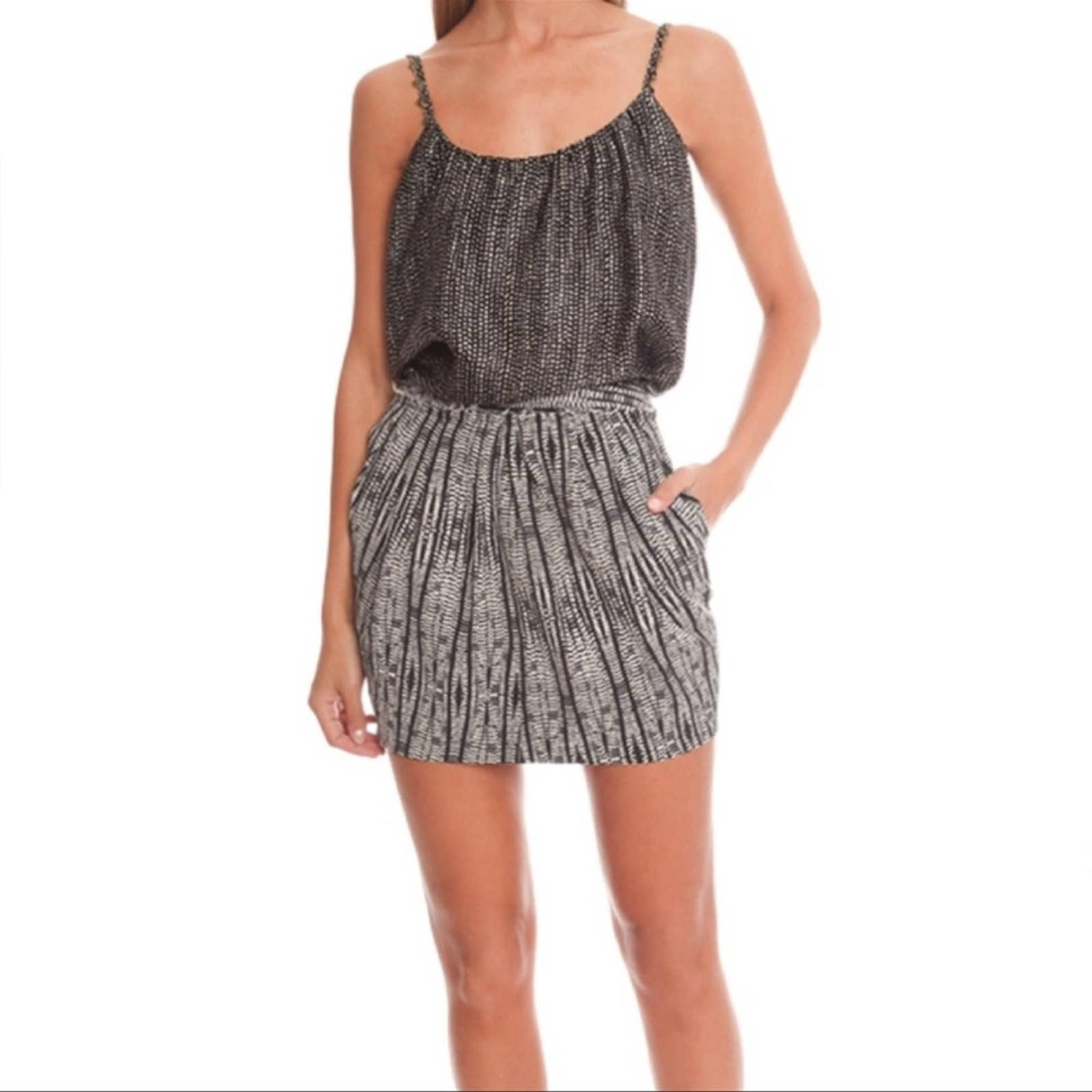L’agence Black and White Stella Mini Skirt 4