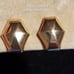 Vintage Goldplated Hexagon Earrings.