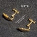 Vintage Goldplated Hexagon Earrings.