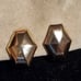 Vintage Goldplated Hexagon Earrings.