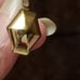 Vintage Goldplated Hexagon Earrings.
