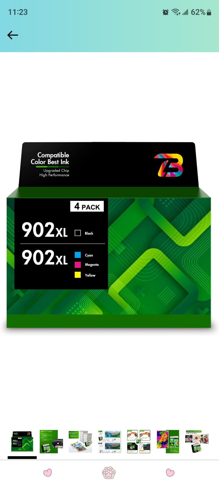 902XL Ink for HP Officejet Pro 6978 Ink Cartridges Replacement for HP 902 902XL