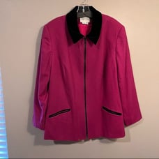 Urban Wool Pink Coat with Velvet Collar