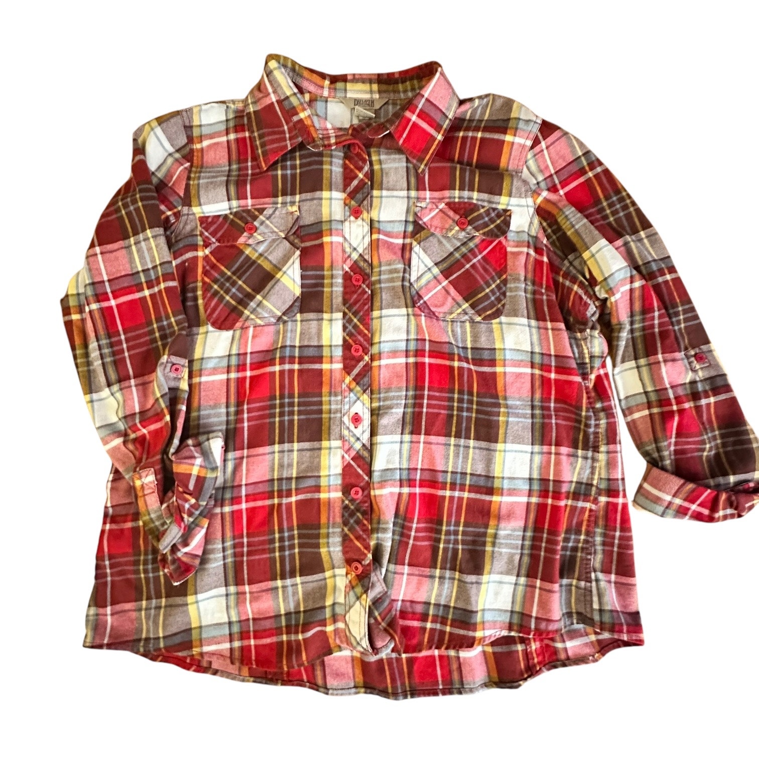 DULUTH TRADING COMPANY x Womens Flannel Button Up Shirt l Size XXL