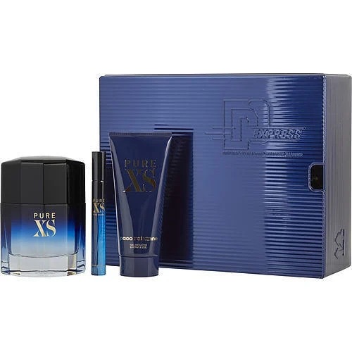 PURE XS by Paco Rabanne EDT SPRAY 3.4 OZ & SHOWER GEL 3.4 OZ & EDT SPRAY 0.33 OZ