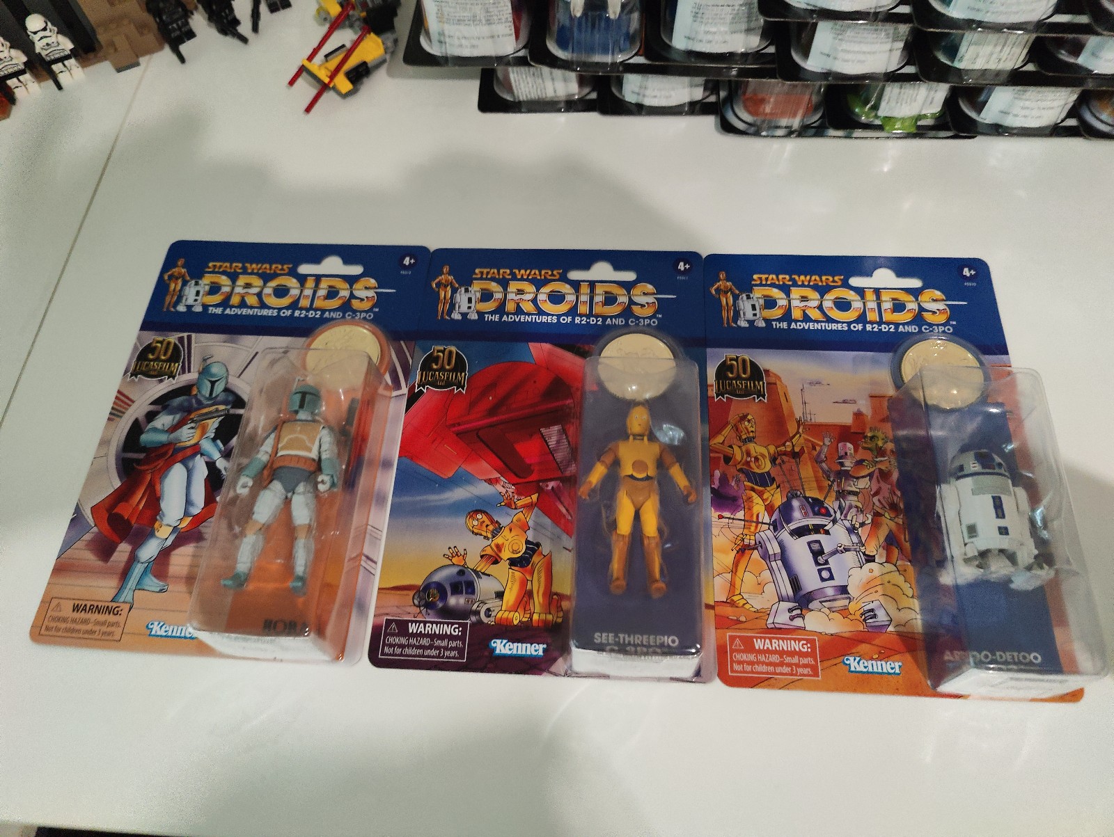 Star Wars The Vintage Collection Mint Droids boba fett, r2 and c3po