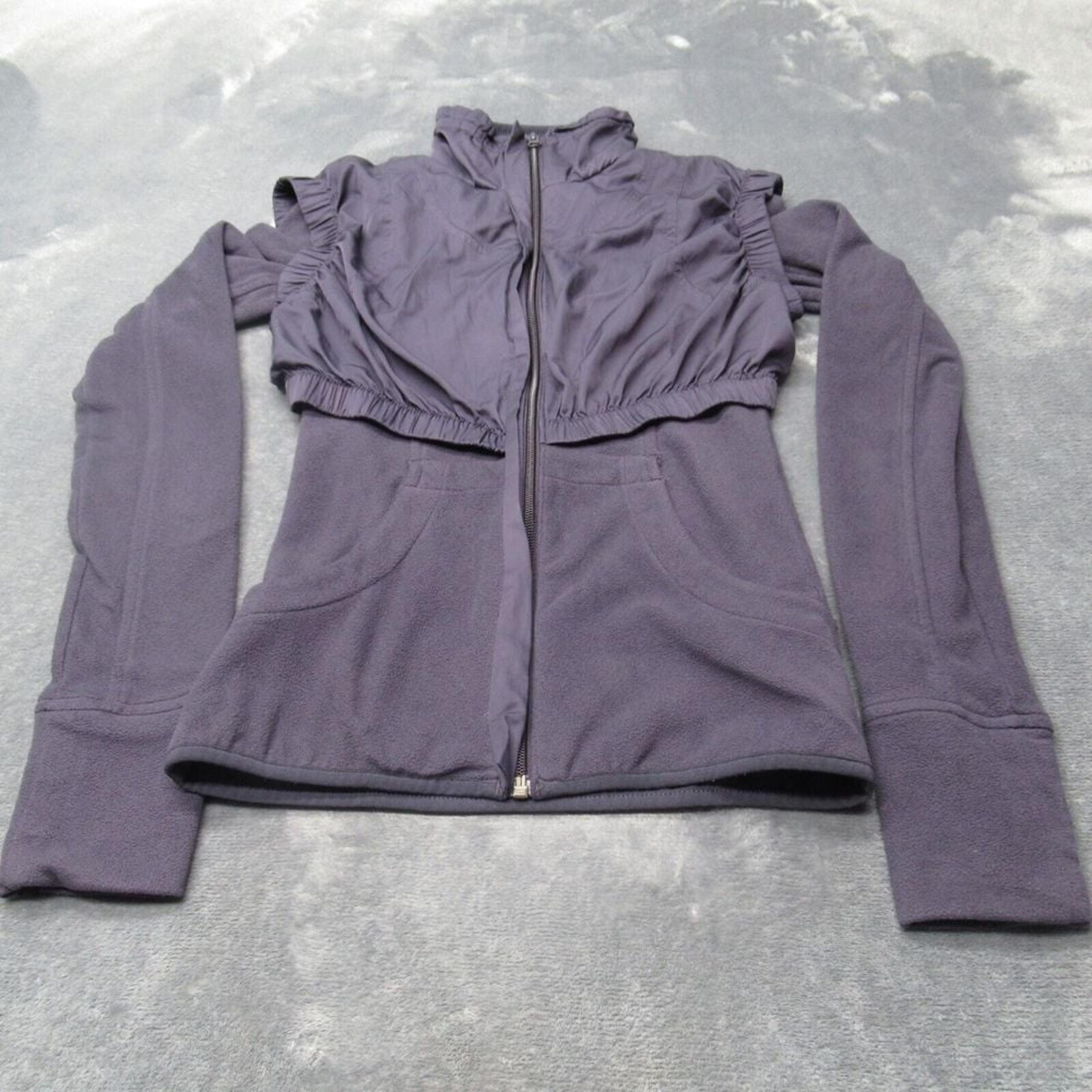 Adidas x Stella McCartney Jacket Womens XS Navy Blue Fleece Full Zip Activewear