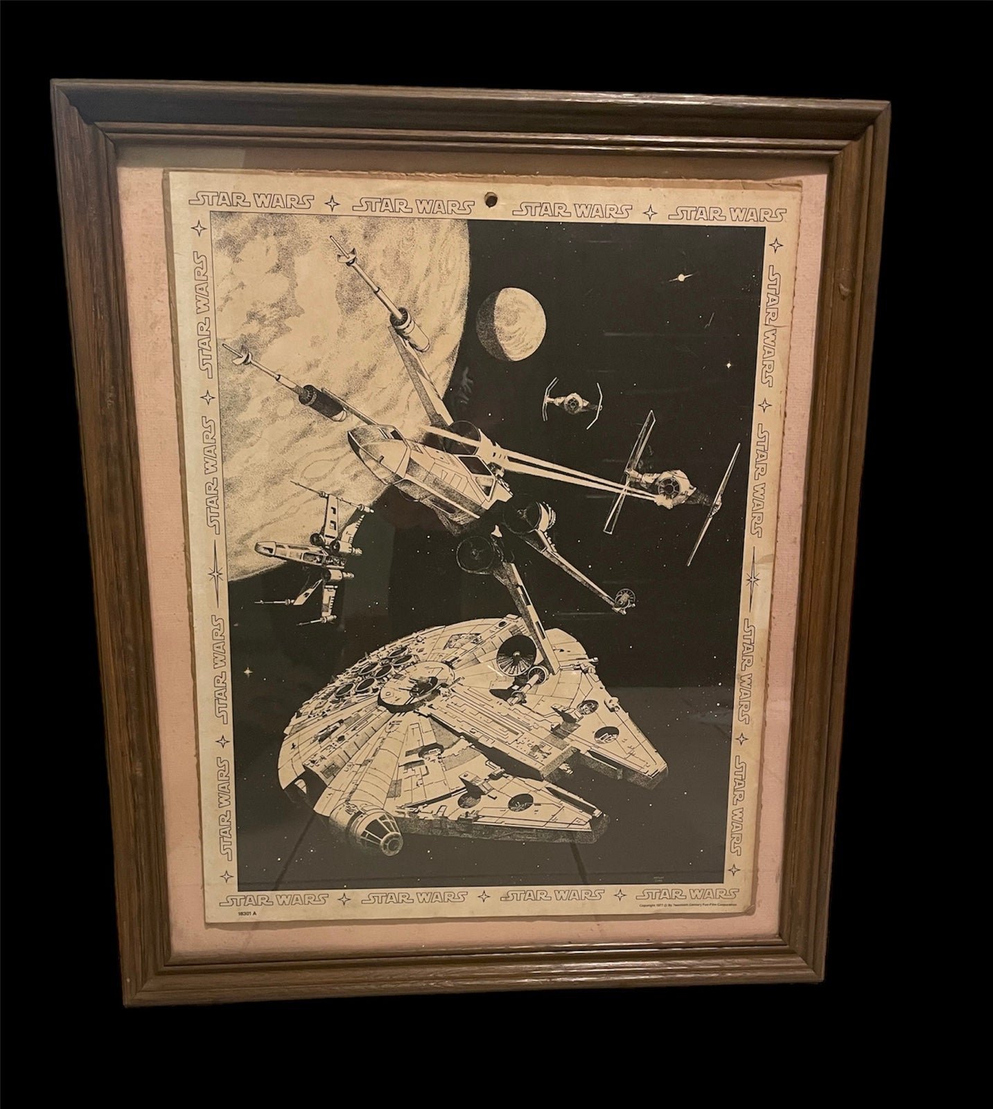 Original Framed 1977 Takara Star Wars Art Poster Print