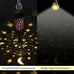 Led Star Moon Lamp, Outdoor Garden Flame Ground ，6pcs Hollow Solar Lawn Lamp