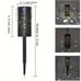 Led Star Moon Lamp, Outdoor Garden Flame Ground ，6pcs Hollow Solar Lawn Lamp