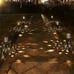 Led Star Moon Lamp, Outdoor Garden Flame Ground ，6pcs Hollow Solar Lawn Lamp