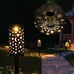 Led Star Moon Lamp, Outdoor Garden Flame Ground ，6pcs Hollow Solar Lawn Lamp