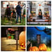 Led Star Moon Lamp, Outdoor Garden Flame Ground ，6pcs Hollow Solar Lawn Lamp