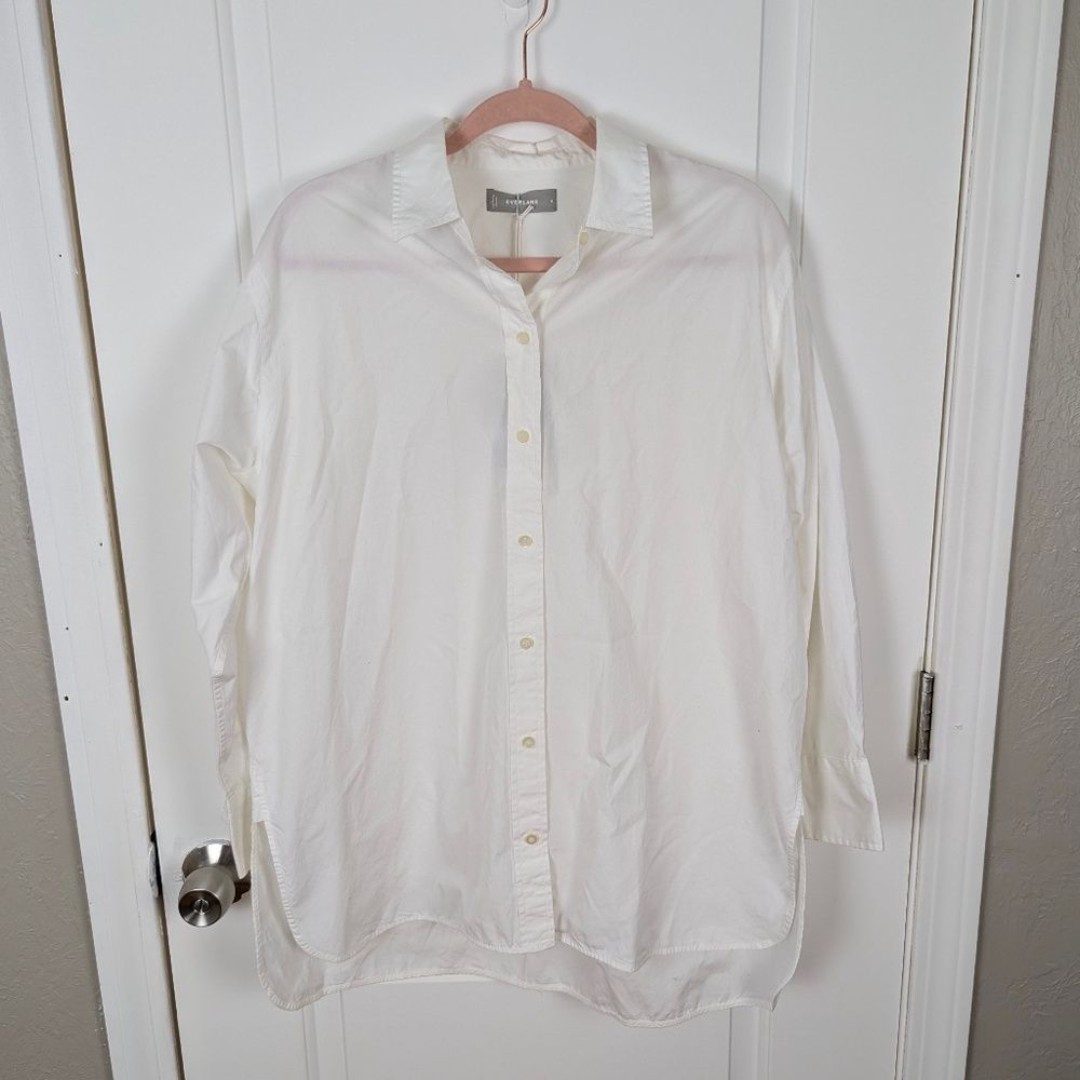Everlane | White Poplin Oversized Button Down Shirt Size 8