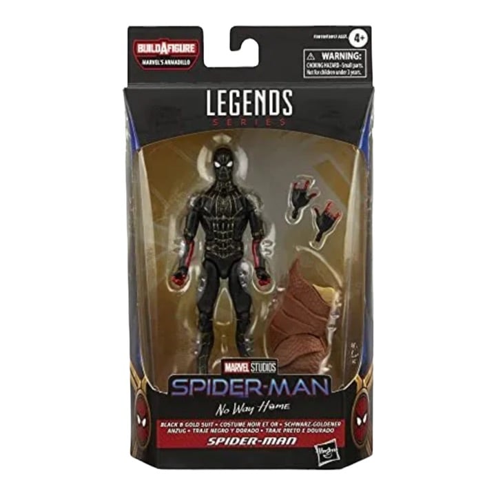 Marvel Legends Spider-Man 6”Action Figure Black Gold Suit Spiderman Armadillo
