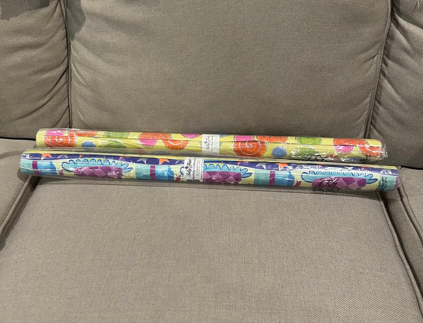Sally Foster Wrapping Paper Vintage 2004 Birthday Celebration and 2005 Sparkling