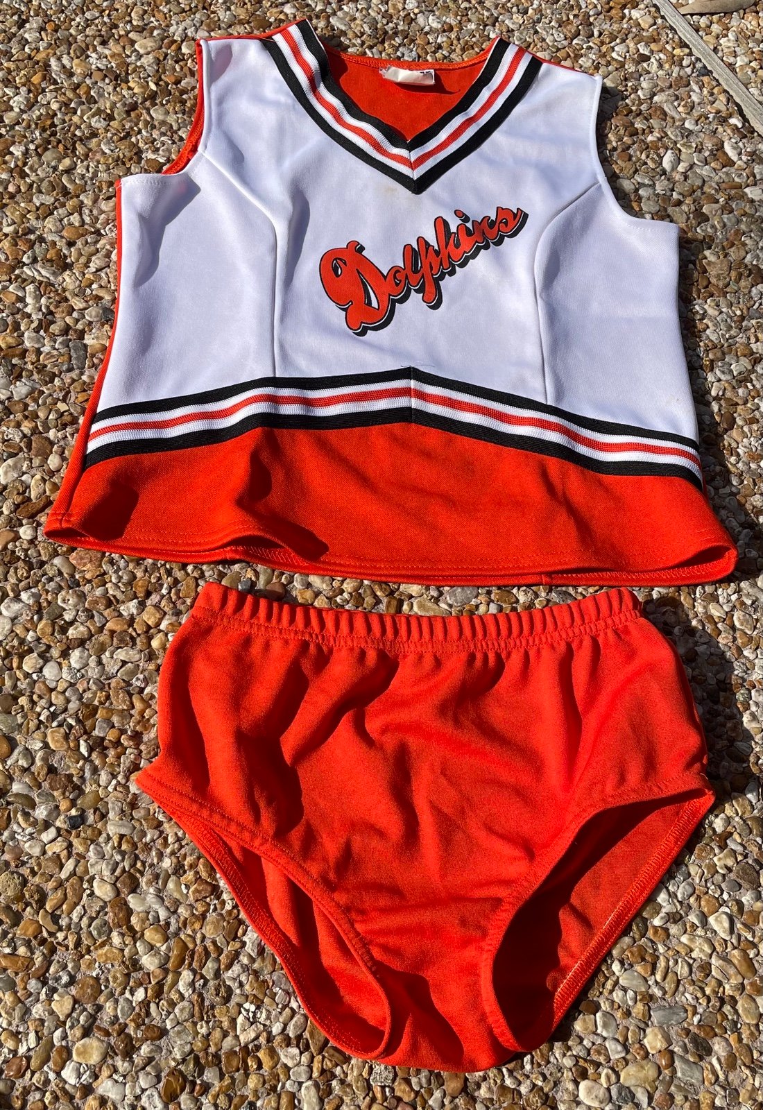 teamwork athletic apparel Cheerleader Outfit- Dolphins - Orange Black White
