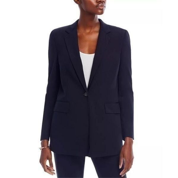 Hugo boss women’s navy blazer size 6 with single button close