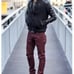Hugo Boss Men'S Red Wash Skinny Pants Size 34 Excellent Condition