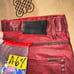 Hugo Boss Men'S Red Wash Skinny Pants Size 34 Excellent Condition