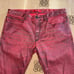 Hugo Boss Men'S Red Wash Skinny Pants Size 34 Excellent Condition