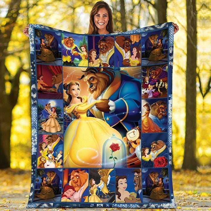 Beauty n The Beast Fleece Blanket