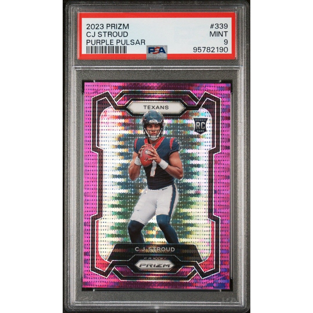 2023 Panini Prizm #339 C.J. Stroud Purple Pulsar