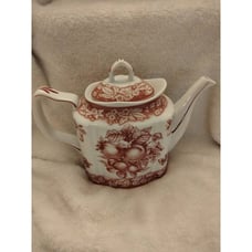 Godinger Porcelain Pear Pink White Teapot