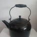 Folk Art Hand Painted Teapot Rustic Farm Scene
