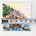 Amalfi Landscape Coast Italy Hand painted Ceramic Wall Tile Plaque