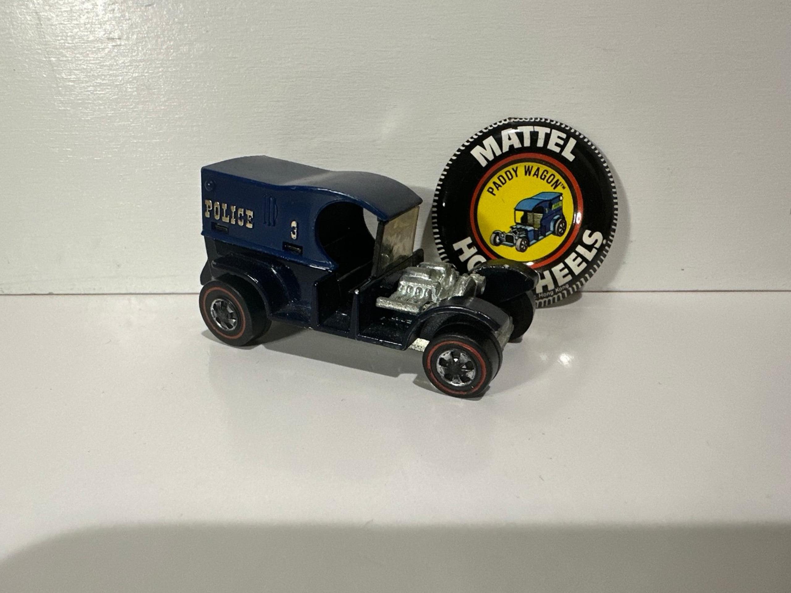 Vintage 1969 Hot Wheels Redline Paddy Wagon w/ Button