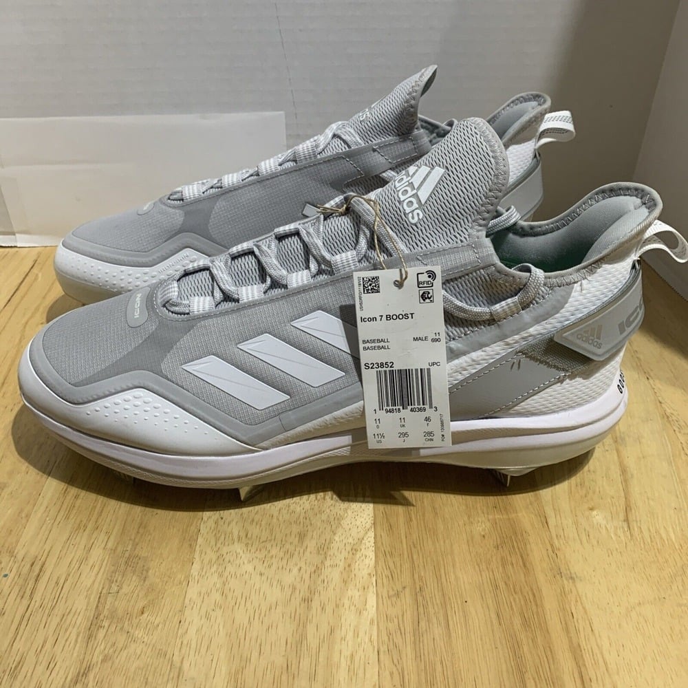 Adidas Gray Icon 7 Boost | Baseball Cleats | S23852 | Size 11.5