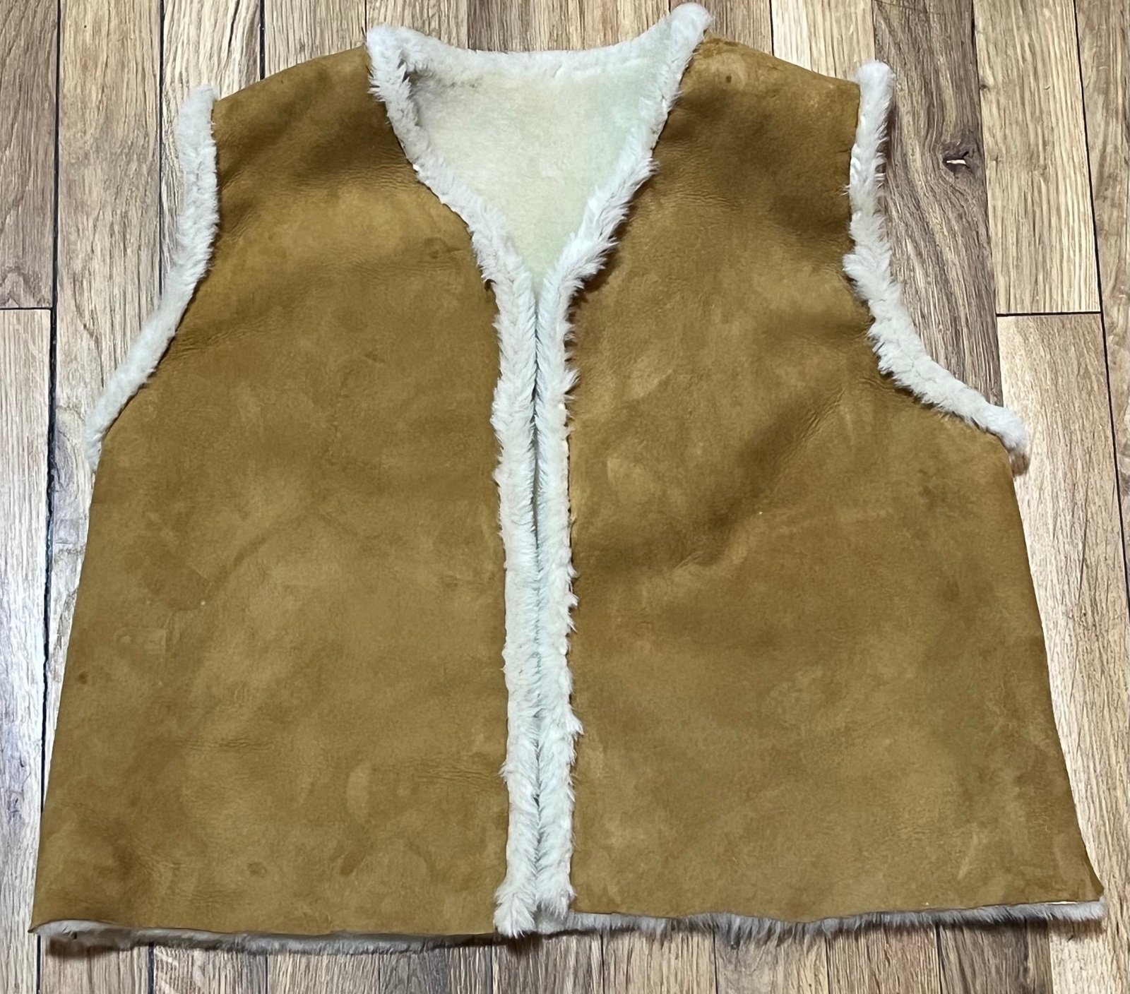 Handmade Reversible Shearling Vest Size S