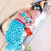 Mermaid Ariel Crochet Photo Prop set newborn outfit costume Under the sea Disney