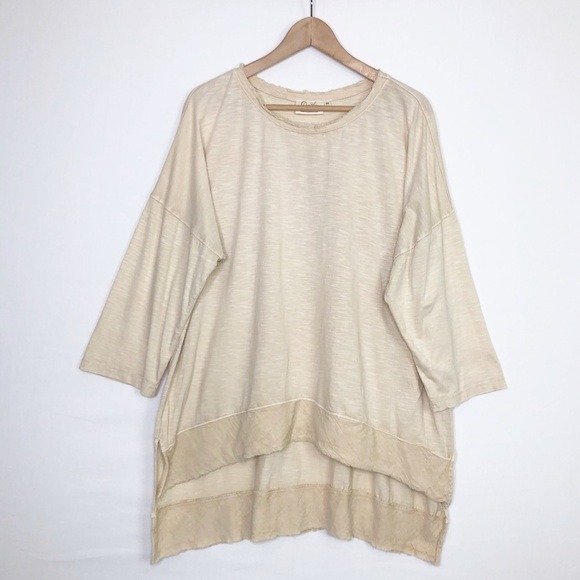 Paper Lace tan Laganlook oversized tunic top