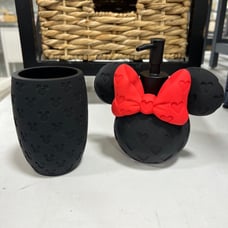 Mickey and Minnie Soap dispesner and tooth brush holder