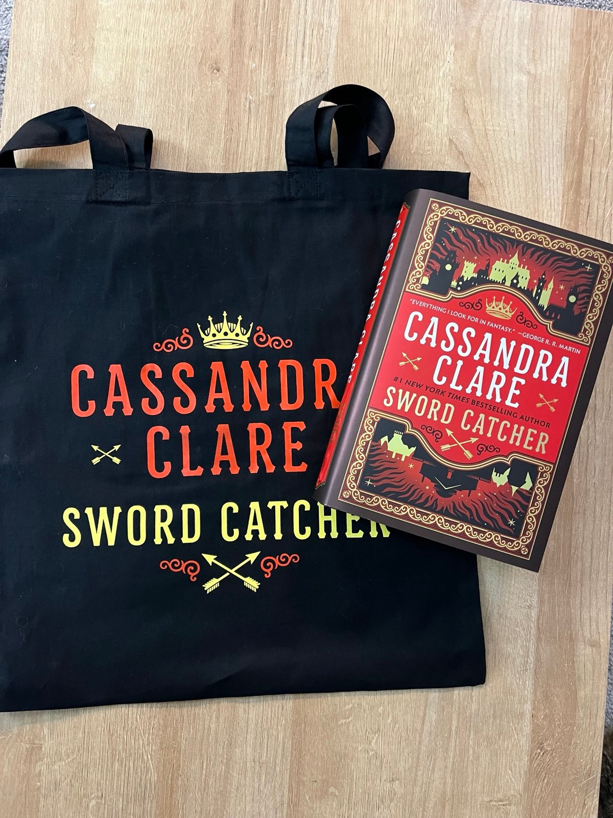 HAND SIGNED Sword Catcher by Cassandra Clare with Book Tote