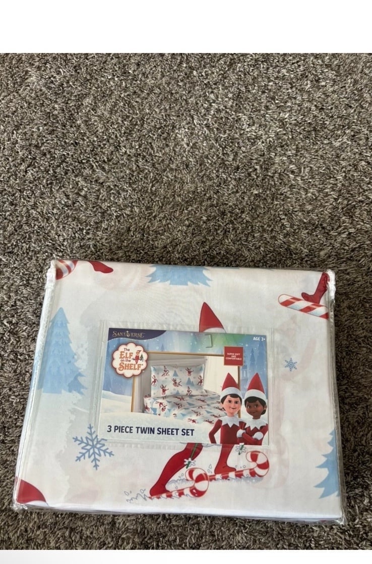 Elf on shelf twin sheet set