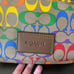 Coach pride Track Belt Bag Crossbody In Rainbow Signature Canvas C9847 MSRP 328