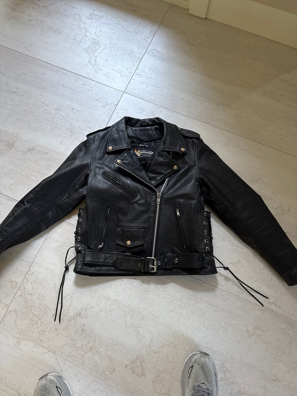 Women’s Black Leather Motorcycle Jacket