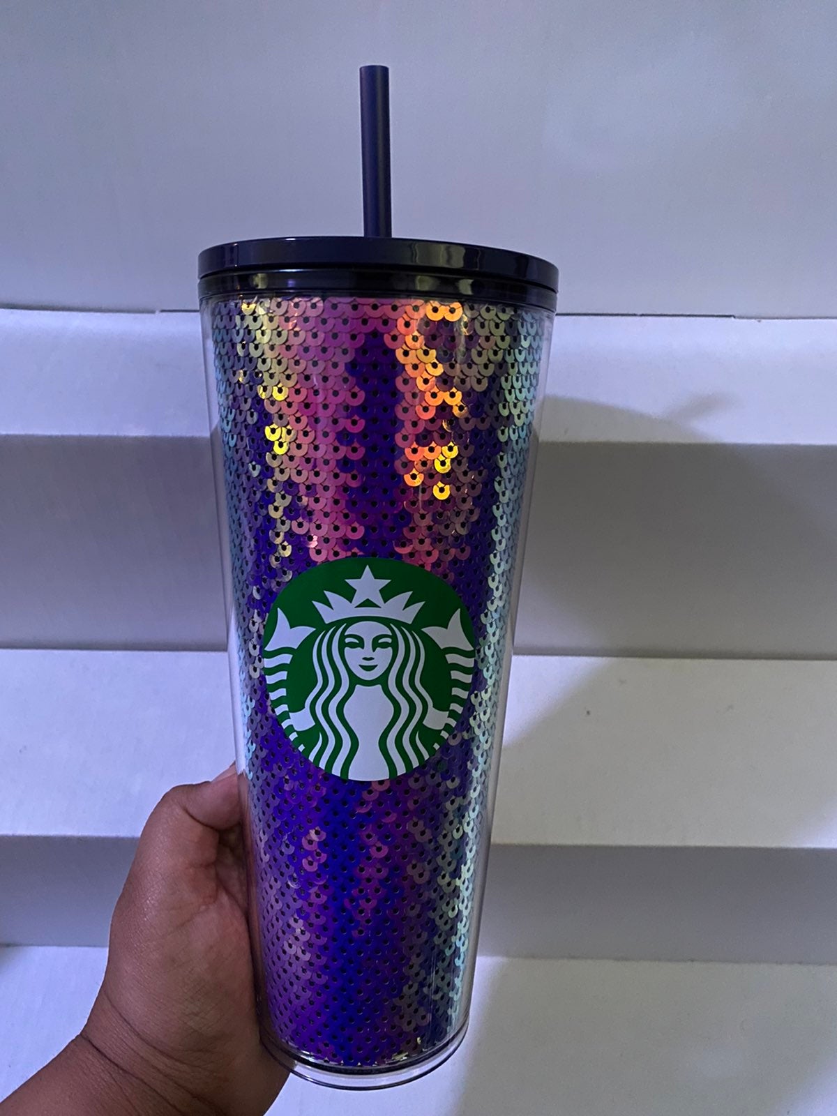 Starbucks Holographic Sequin Tumbler