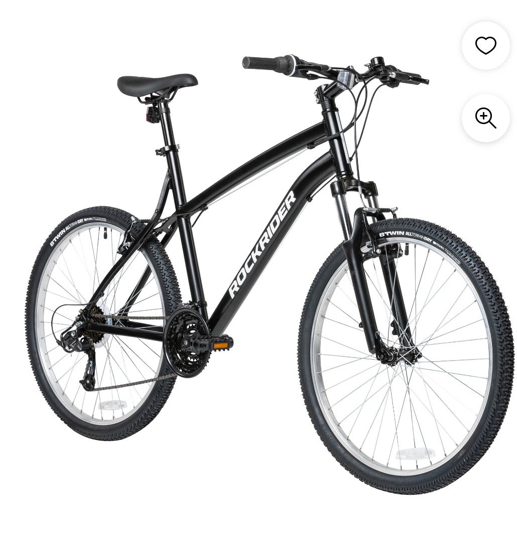 Decathlon Rockrider ST50 21 speed aluminum mountain bike 26”,unisex,black,small