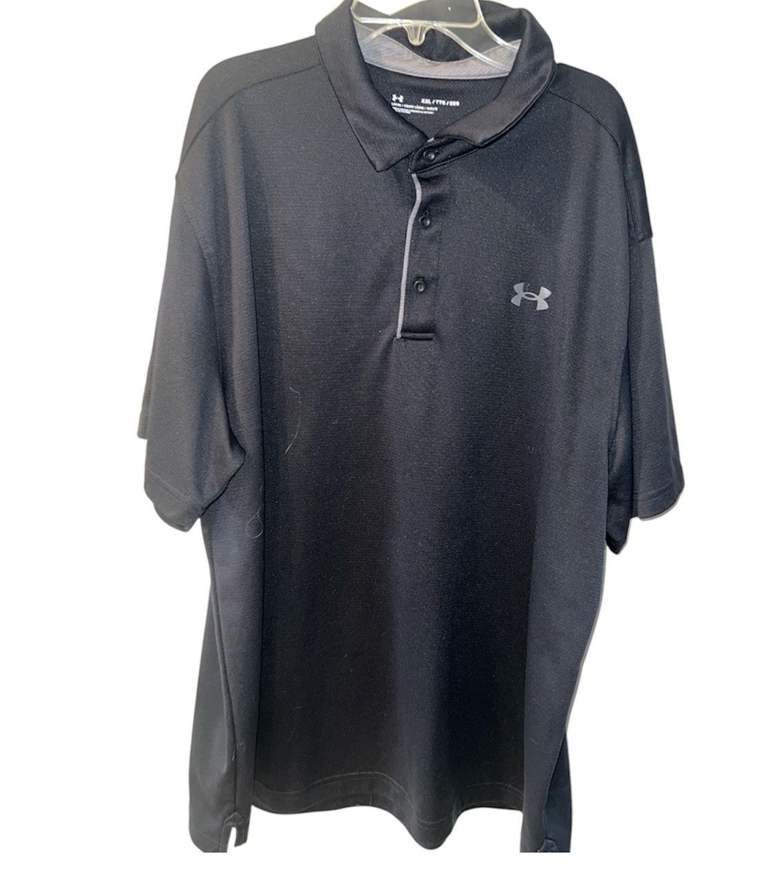 Polo Shirt Mens 2XL Black Heat Gear Loose Golf Stretch Athletic - Under Armour