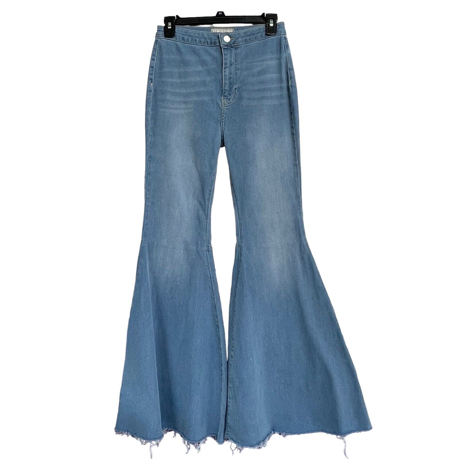 Free People SZ 28R Jeans Just Float on Flare Bermondsey Blue Hi-Rise-We The Free
