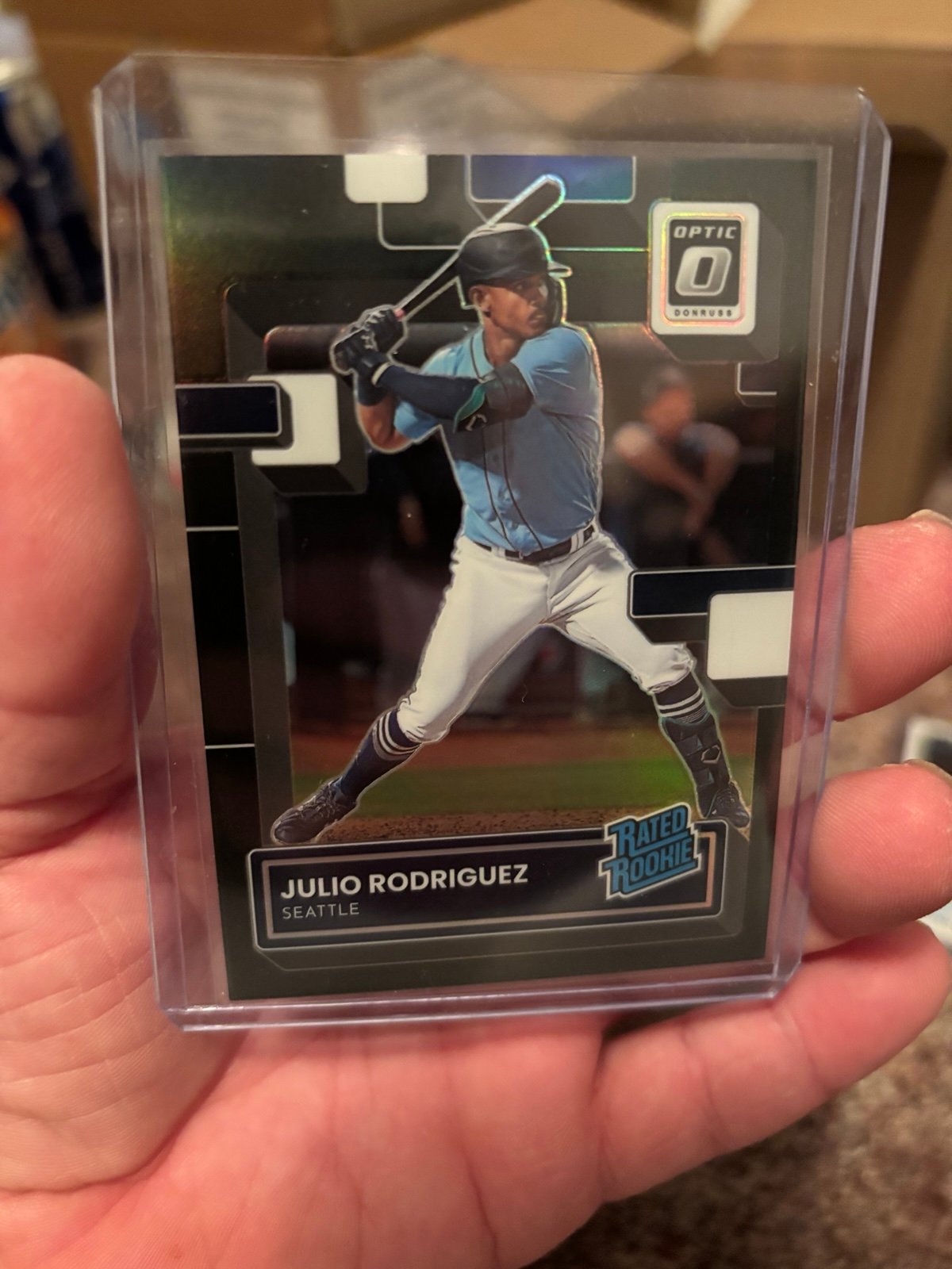 JULIO RODRIGUEZ 2022 Donruss Optic #97 Black Rated Rookie #/25 RC Mariners