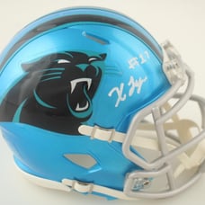 Xavier Legette Signed Panthers Flash Alternate Speed Mini Helmet (Beckett)
