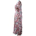 DOEN Assam NEW Maxi V-Neck Cotton Long Sleeve Wrap Dress & Slip Floral Print XS